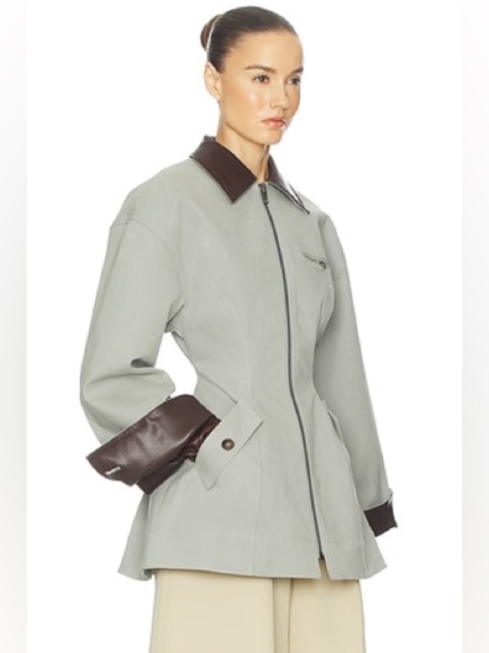 Helsa The Lady Hunting Jacket with Faux Leather Collar - size M - Picture 2 of 9